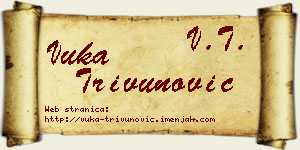 Vuka Trivunović vizit kartica